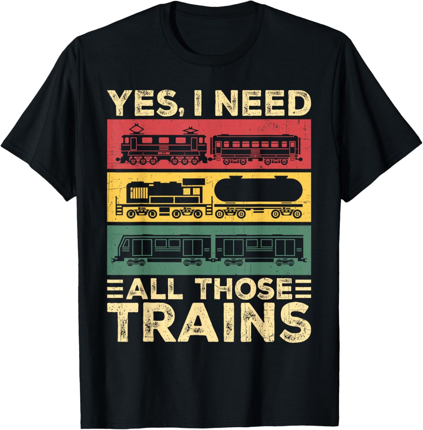 Cool Train Model Funny Train Railroad T-Shirt - T-Shirt | Black