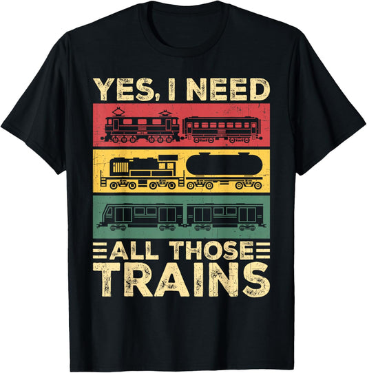 Cool Train Model Funny Train Railroad T-Shirt - T-Shirt | Black
