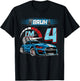 4th Birthday Bruh Racing Car Party Outfit 4 Year Old Boys T-Shirt - T-Shirt | Black