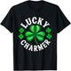 Lucky Charmer Funny Irish Shamrock St Patricks Day 2026 T-Shirt - T-Shirt | Black