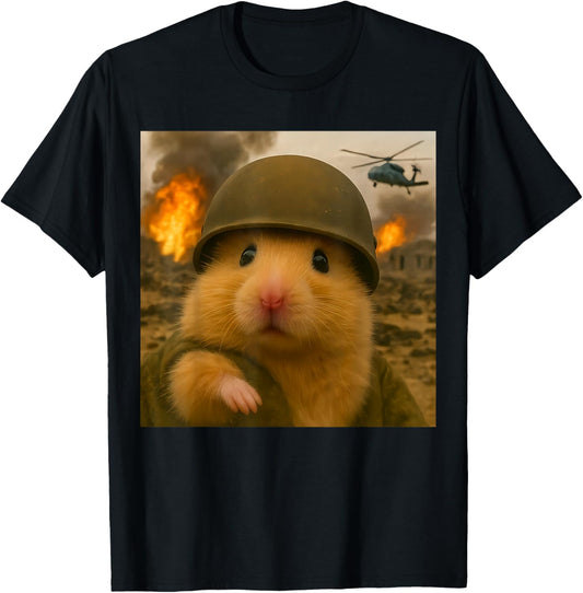 Funny Hamster Cute Meme Graphic T-Shirt - T-Shirt | Black