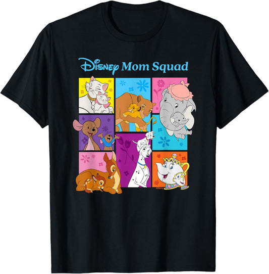 Disney Mom Squad Famous Moms & Kids Mother's Day Family Trip T-Shirt - T-Shirt | Black