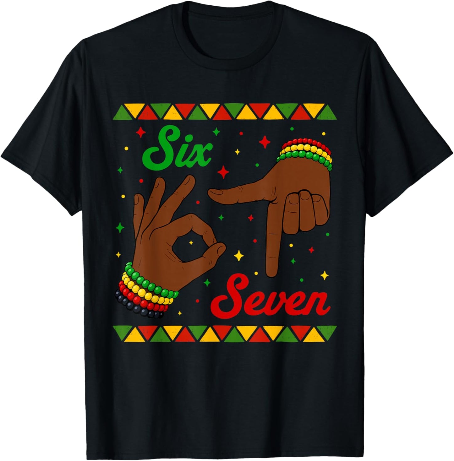 Six Seven Black History 6 7 Meme Boys Teen Girl Youth Kids T-Shirt - T-Shirt | Black