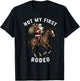 Not My First Rodeo Cowboy Santa Horse Christmas T-Shirt - T-Shirt | Black