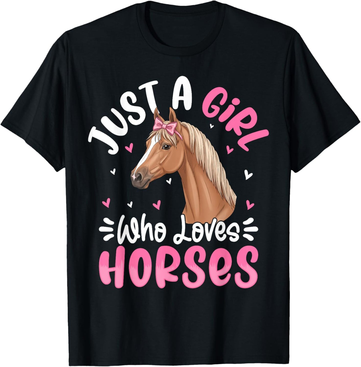 Just A Girl Who Loves Horses Animal Lover Women Toddler T-Shirt - T-Shirt | Black