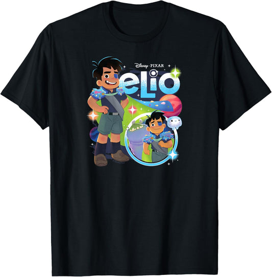 Elio Bootleg Alien Adventure Design T-Shirt - T-Shirt | Black