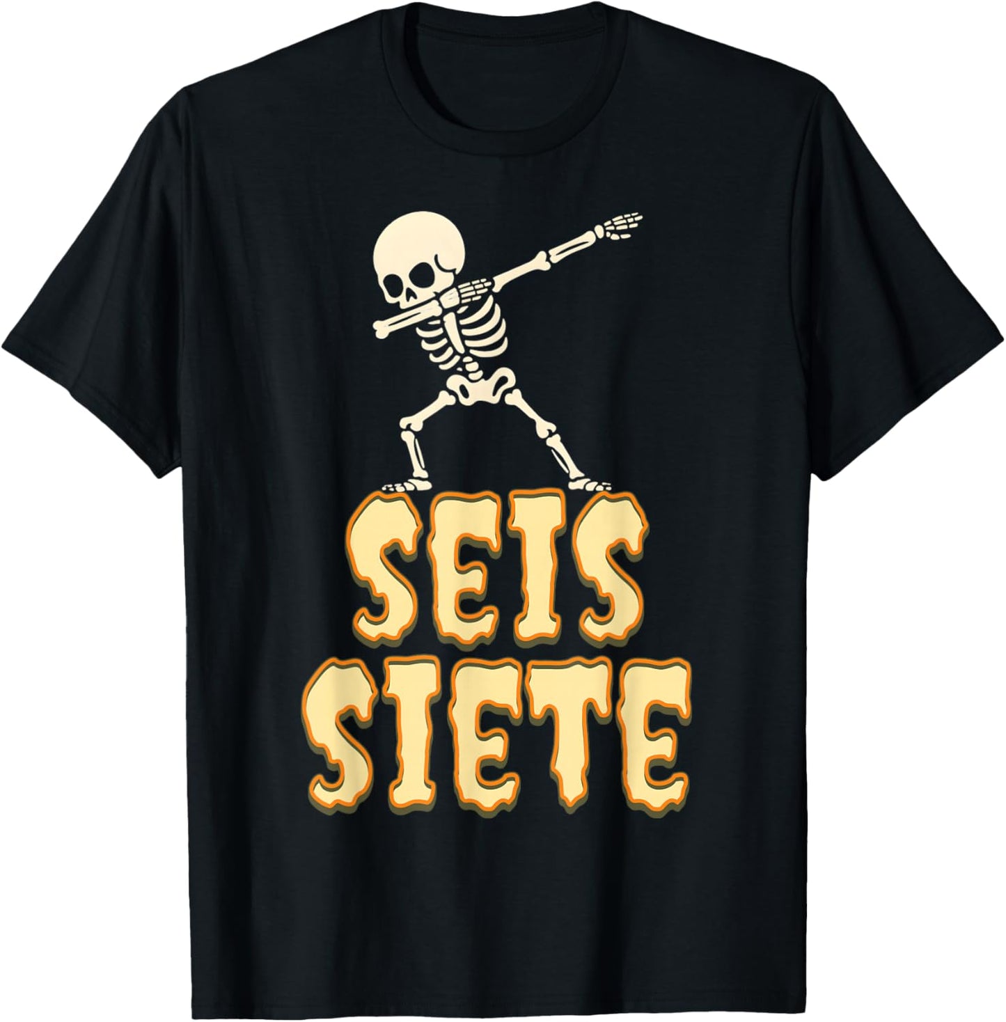SEIS Siete Spanish Halloween 67 Boys Kids Six Seven Espanol T-Shirt - T-Shirt | Black