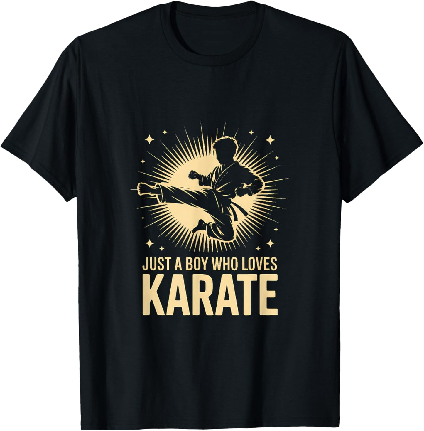 Just A Boy Who Loves Karate Martial Arts Kid T-Shirt - T-Shirt | Black