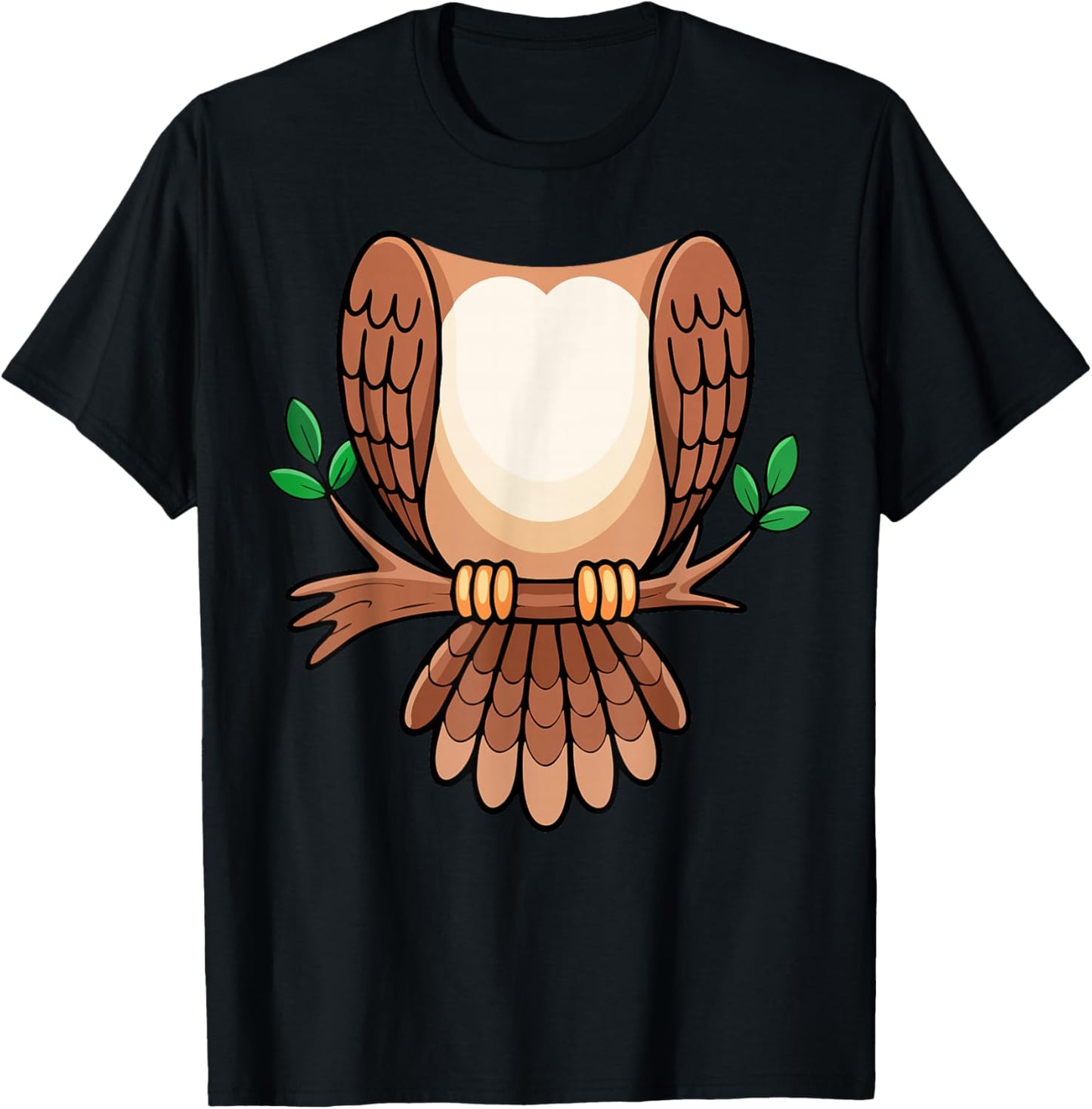 Owl Shirt Adult Men Women Kids Owl Costume T-Shirt - T-Shirt | Black