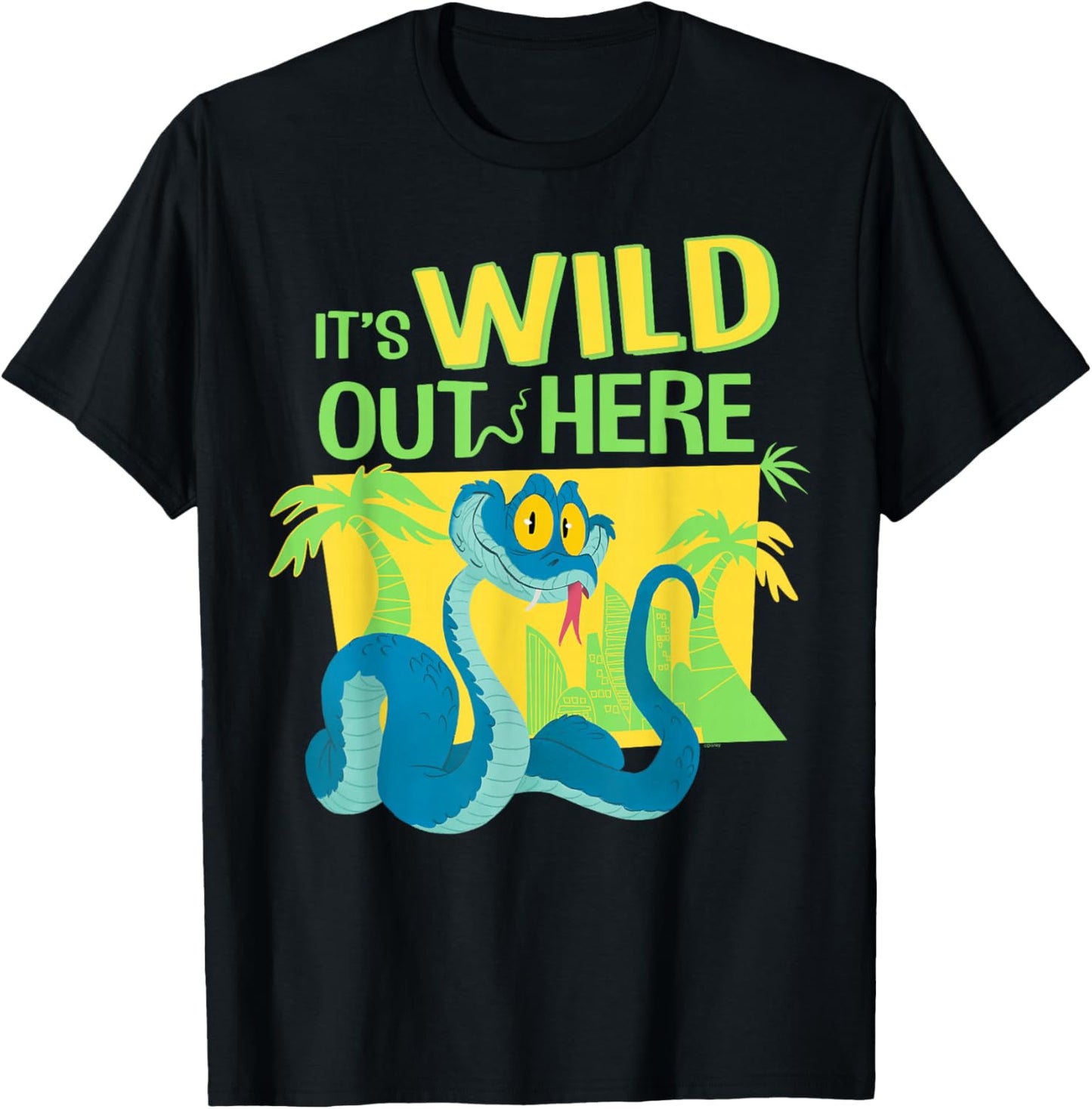 Disney Zootopia 2 Gary De'Snake It's Wild Out Here Funny T-Shirt - T-Shirt | Black