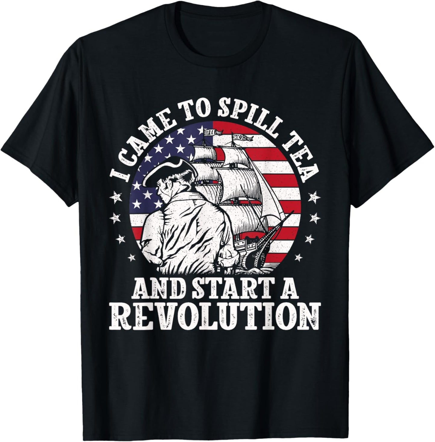 I Came to Spill Tea Party Historian American History Boston T-Shirt - T-Shirt | Black