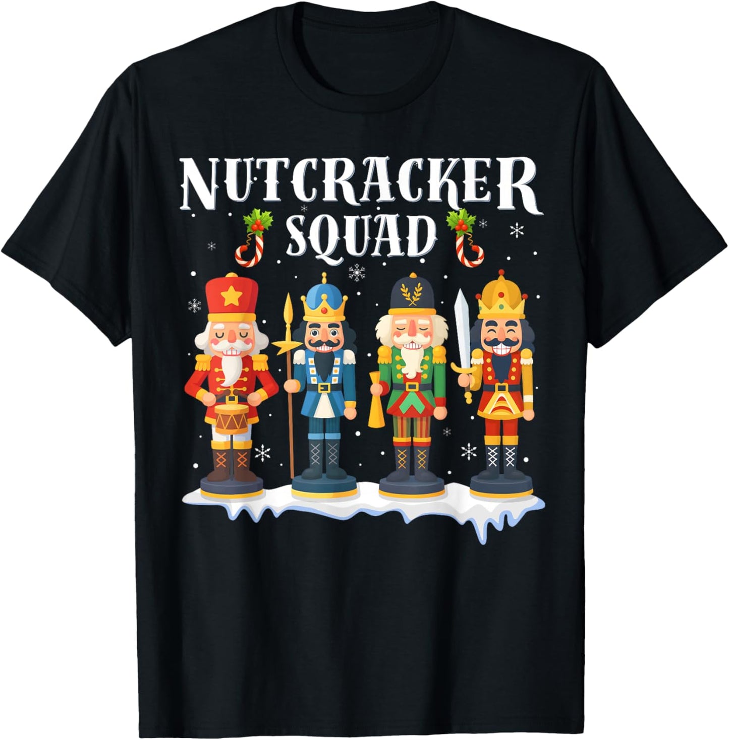 Nutcracker Squad Holiday Christmas Boy Girls Women Men Kids T-Shirt - T-Shirt | Black