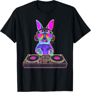 Easter Bunny DJ Techno Rave EDM Festival Men Women Kid T-Shirt - T-Shirt | Black