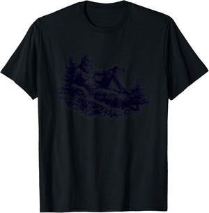 Bigfoot’s Deep Thoughts My Eyes are Up Here T-Shirt - T-Shirt | Black