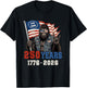 250 Years American 1776-2026 250th Birthday Bigfoot Lovers T-Shirt - T-Shirt | Black