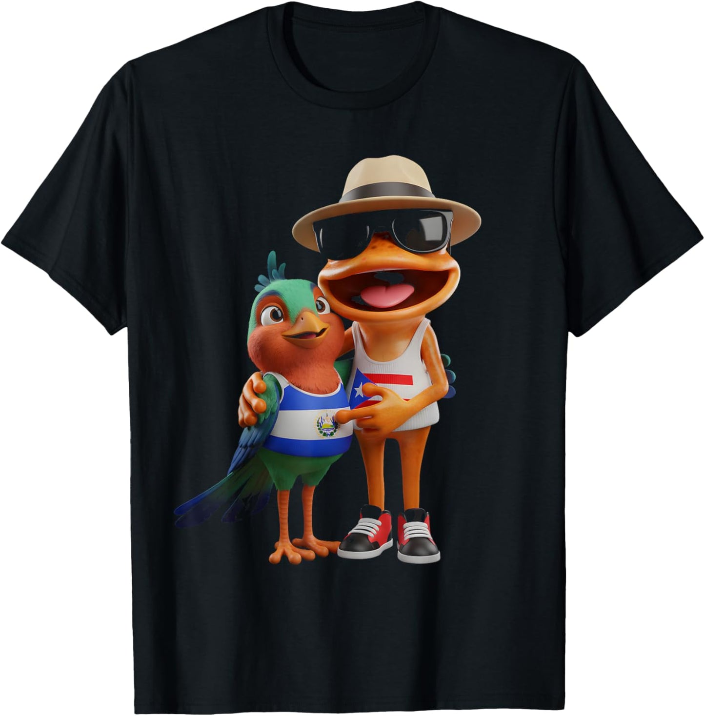 Puerto Rico El Salvador Frogs Coqui Taino Boriken T-Shirt - T-Shirt | Black