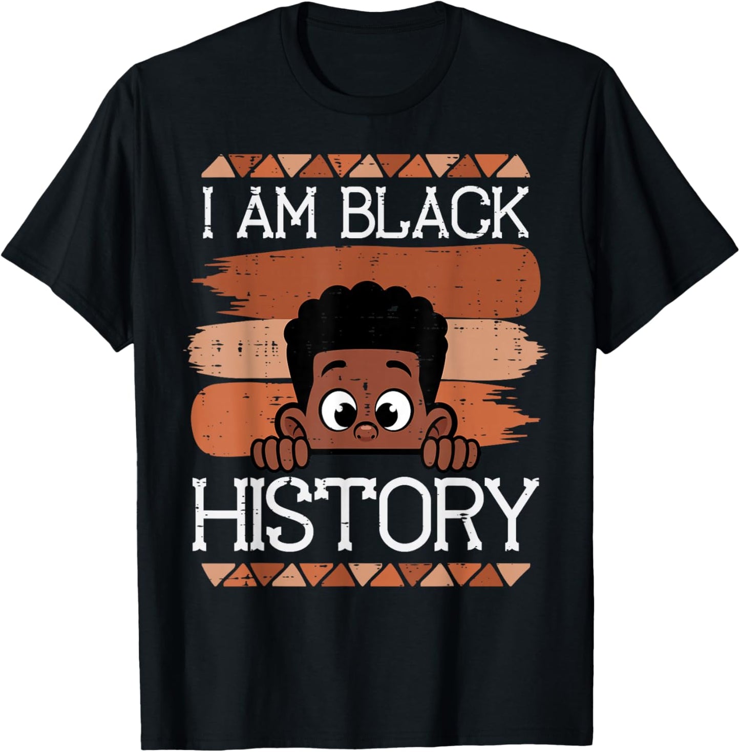 I Am Black History African Boy Peeking Cute Boys Kids Youth T-Shirt - T-Shirt | Black