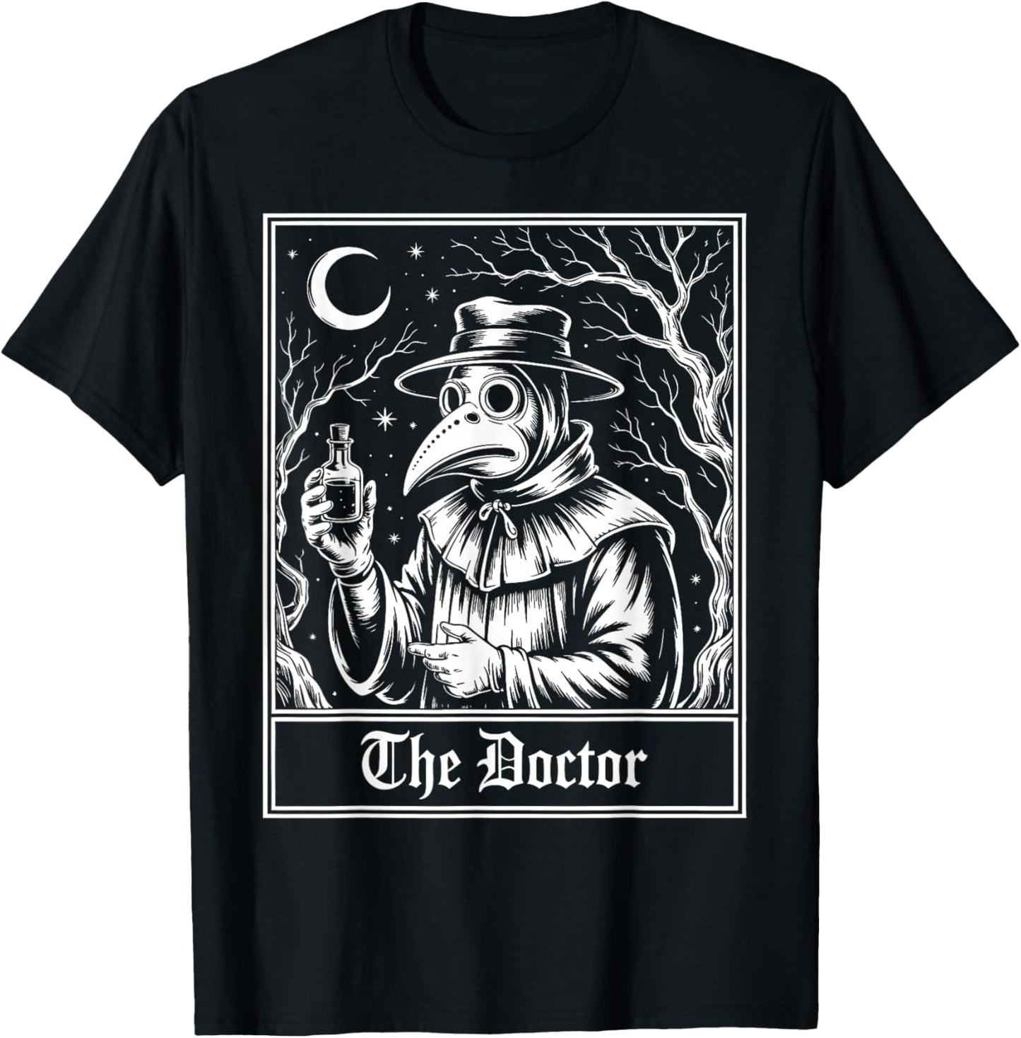 Tarot Card Plague Doctor T-Shirt - T-Shirt | Black