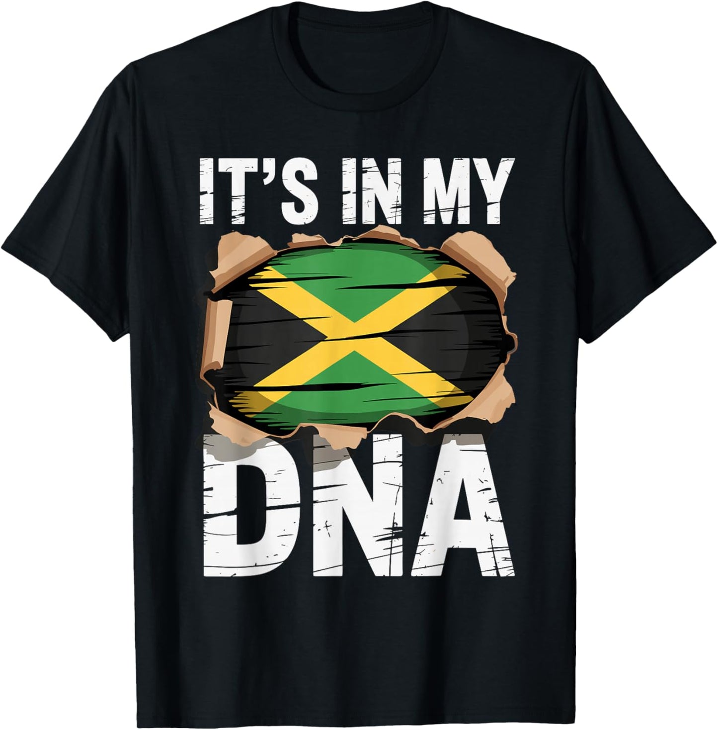 It's in My DNA Jamaican Flag Identity Jamaica T-Shirt - T-Shirt | Black