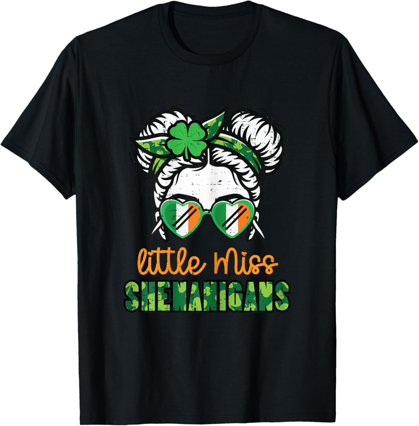 St Patricks Day Little Miss Shenanigans Saint Pattys Girls T-Shirt - T-Shirt | Black