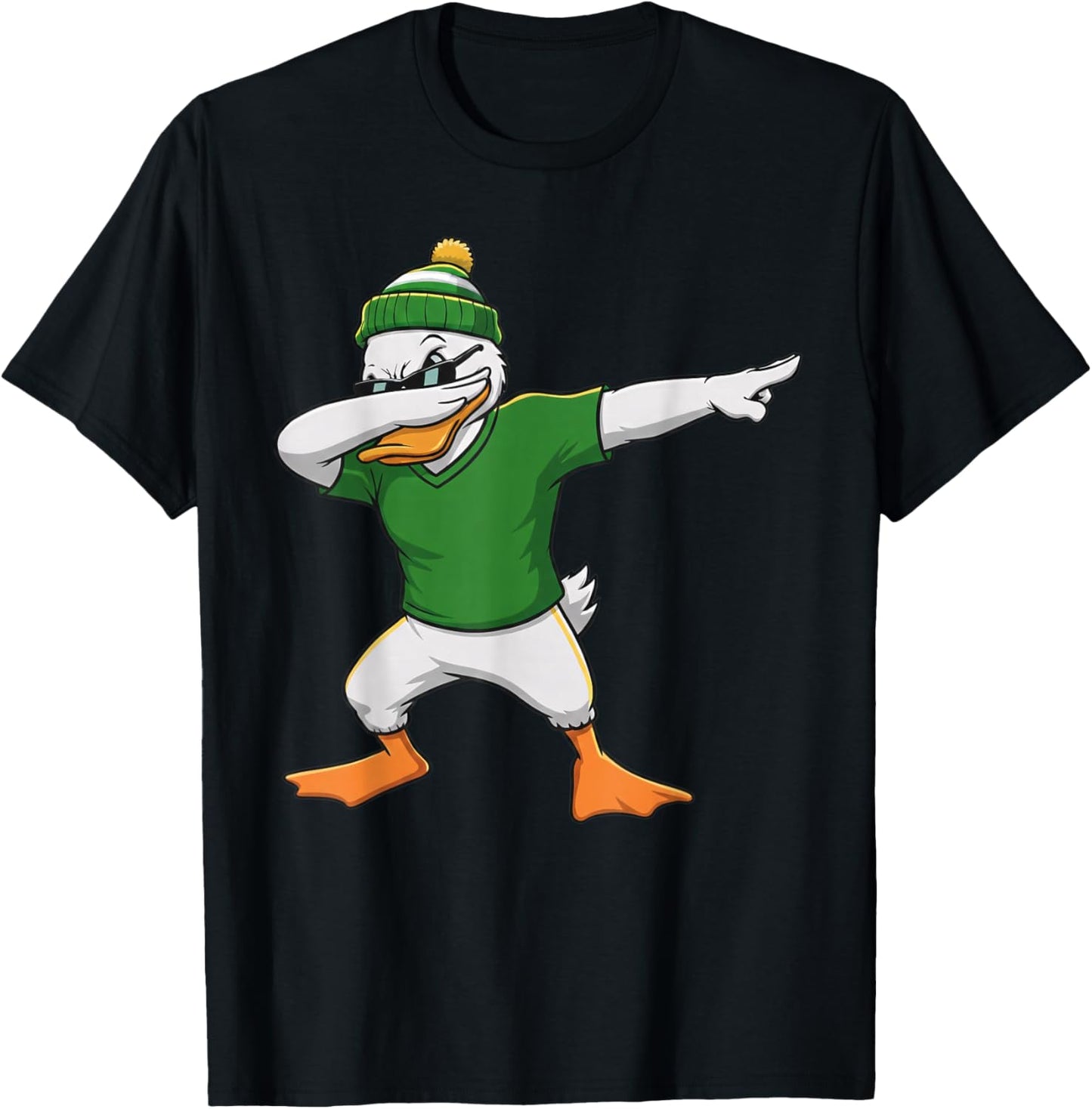 Dabbing Duck Graphic Women Boys Girls Kids T-Shirt - T-Shirt | Black