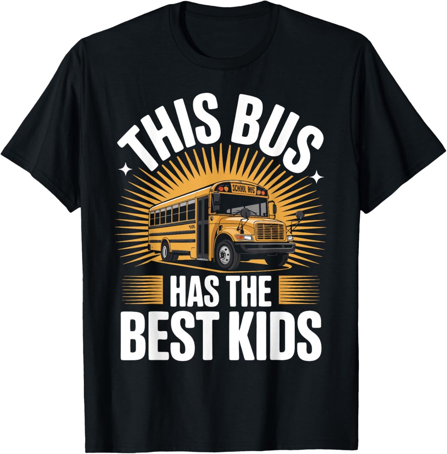 School Bus Driver Best Kids Yellow Bus T-Shirt - T-Shirt | Black