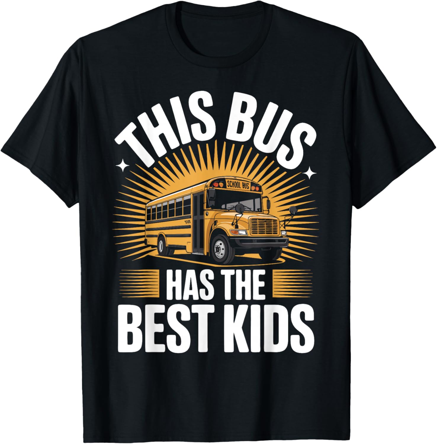 School Bus Driver Best Kids Yellow Bus T-Shirt - T-Shirt | Black