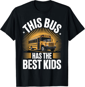 School Bus Driver Best Kids Yellow Bus T-Shirt - T-Shirt | Black