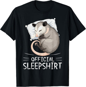 Opossum Animal Official Sleepshirt Pajamas Nightgown T-Shirt - T-Shirt | Black