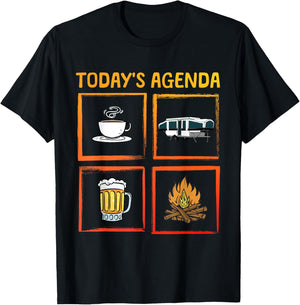 Cool Pop Up Camper Art Women Caravan Popup Camper T-Shirt - T-Shirt | Black