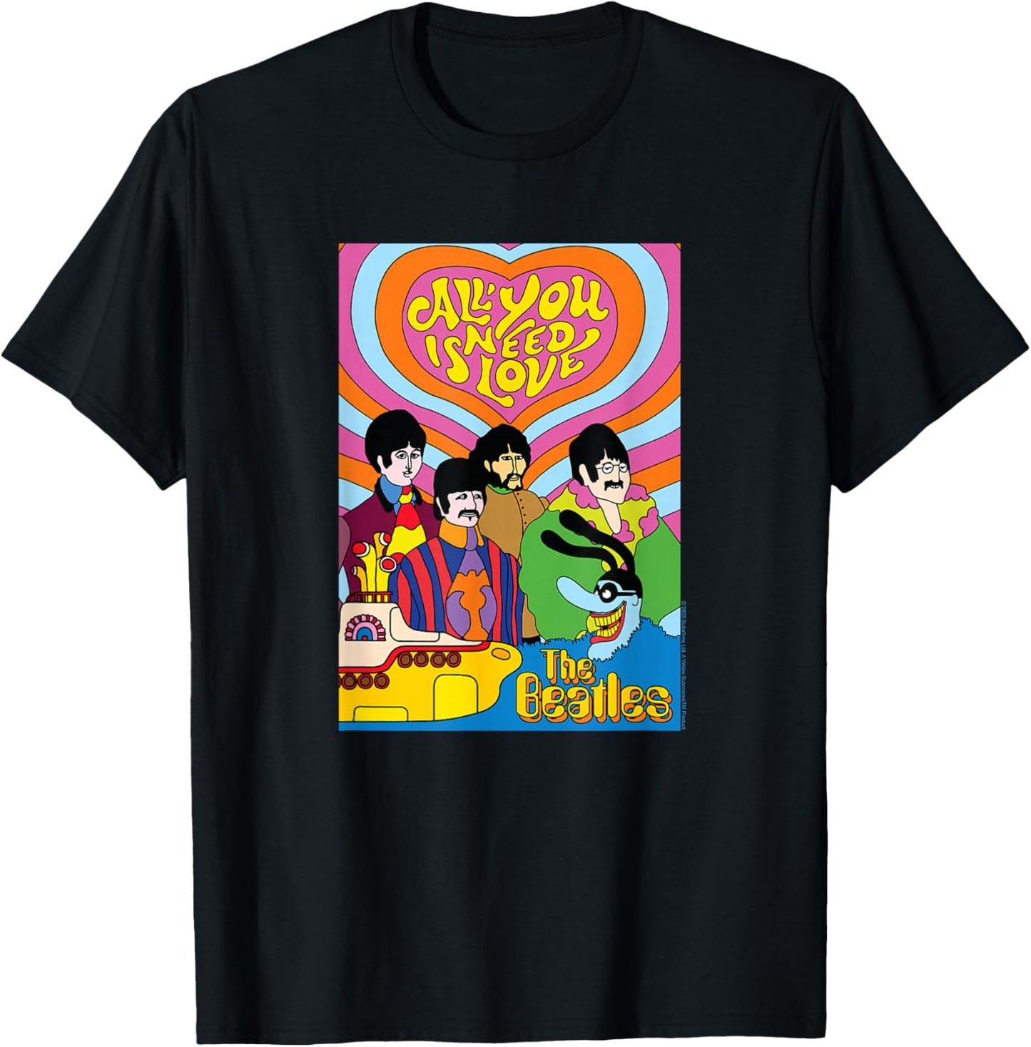 The Beatles - Yellow Submarine - All You Need is Love T-Shirt - T-Shirt | Black