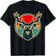 Retro Elk with Sunglasses T-Shirt - T-Shirt | Black