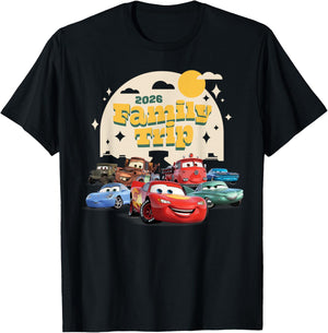 Disney and Pixar's Cars 2026 Family Trip Matching Vacation T-Shirt - T-Shirt | Black
