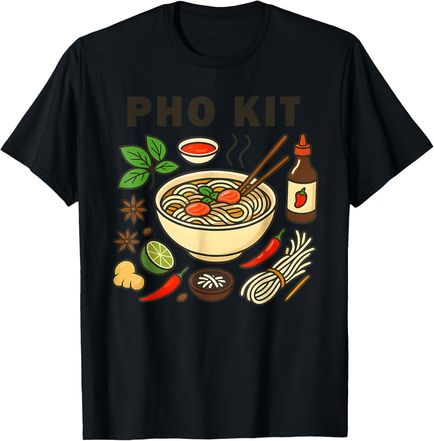 Pho Kit Official Apparel Pho Kit Official T-Shirt - T-Shirt | Black