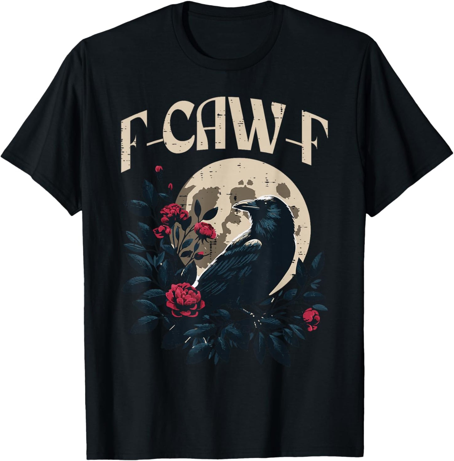 Funny Crow Meme Caw Women Kids Boys Men Girls Youth Teen T-Shirt - T-Shirt | Black