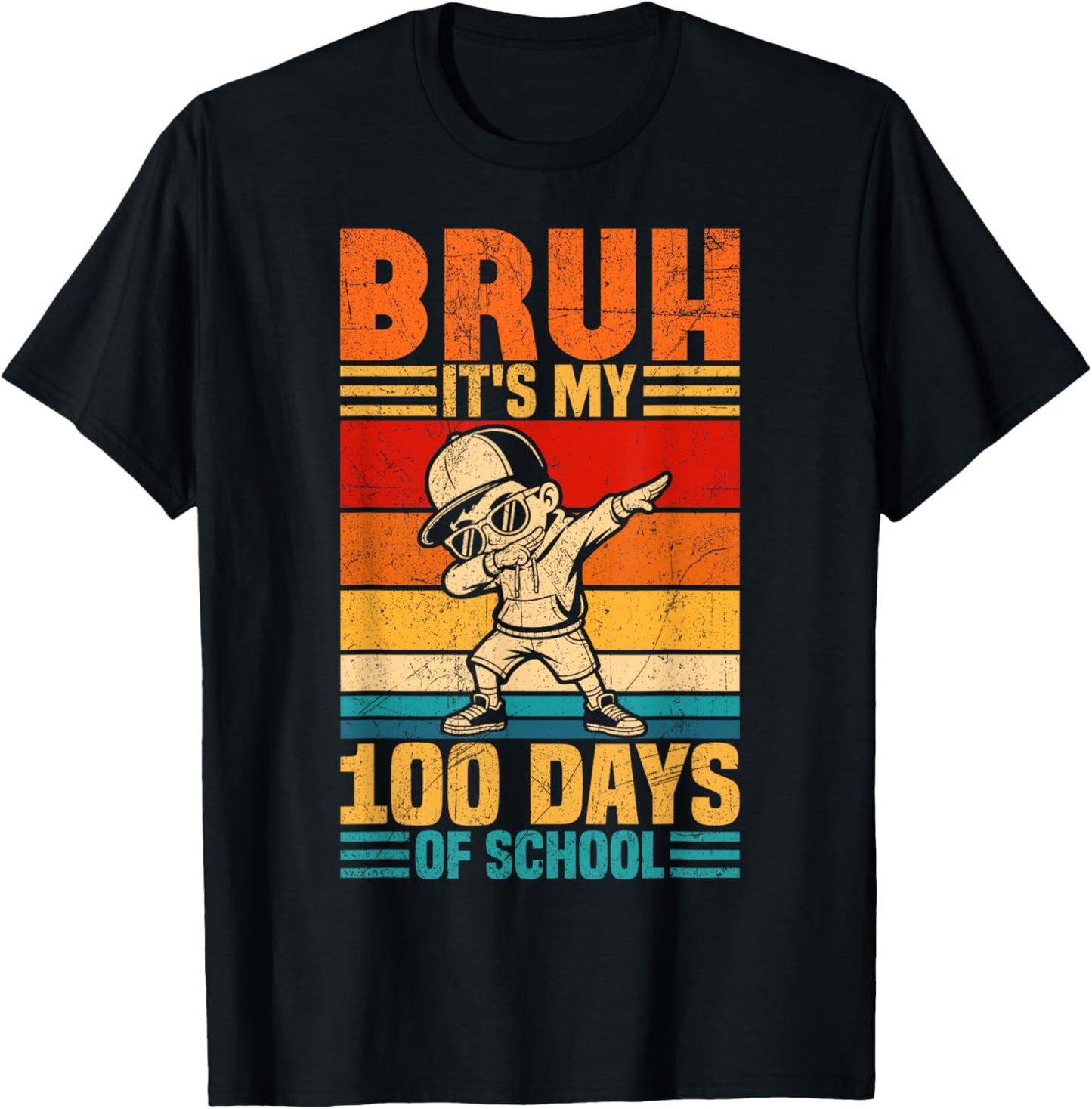 100 Days of School Boys 100th Day of School Kids T-Shirt - T-Shirt | Black