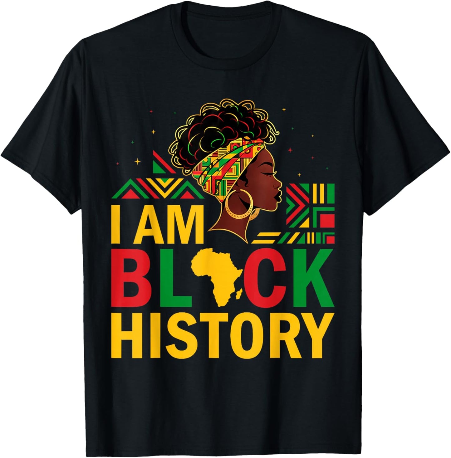 Girl Black History Month African American Afro Girls Women T-Shirt - T-Shirt | Black