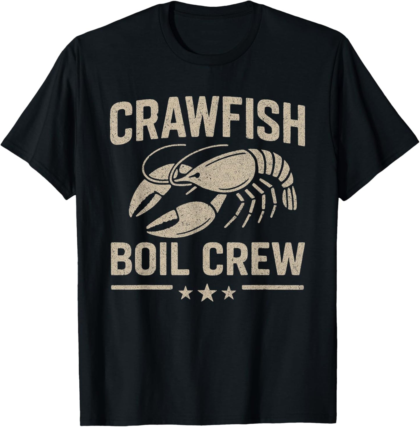Crawfish Boil Crew Vintage Crayfish Crawdad Party Men Dad T-Shirt - T-Shirt | Black