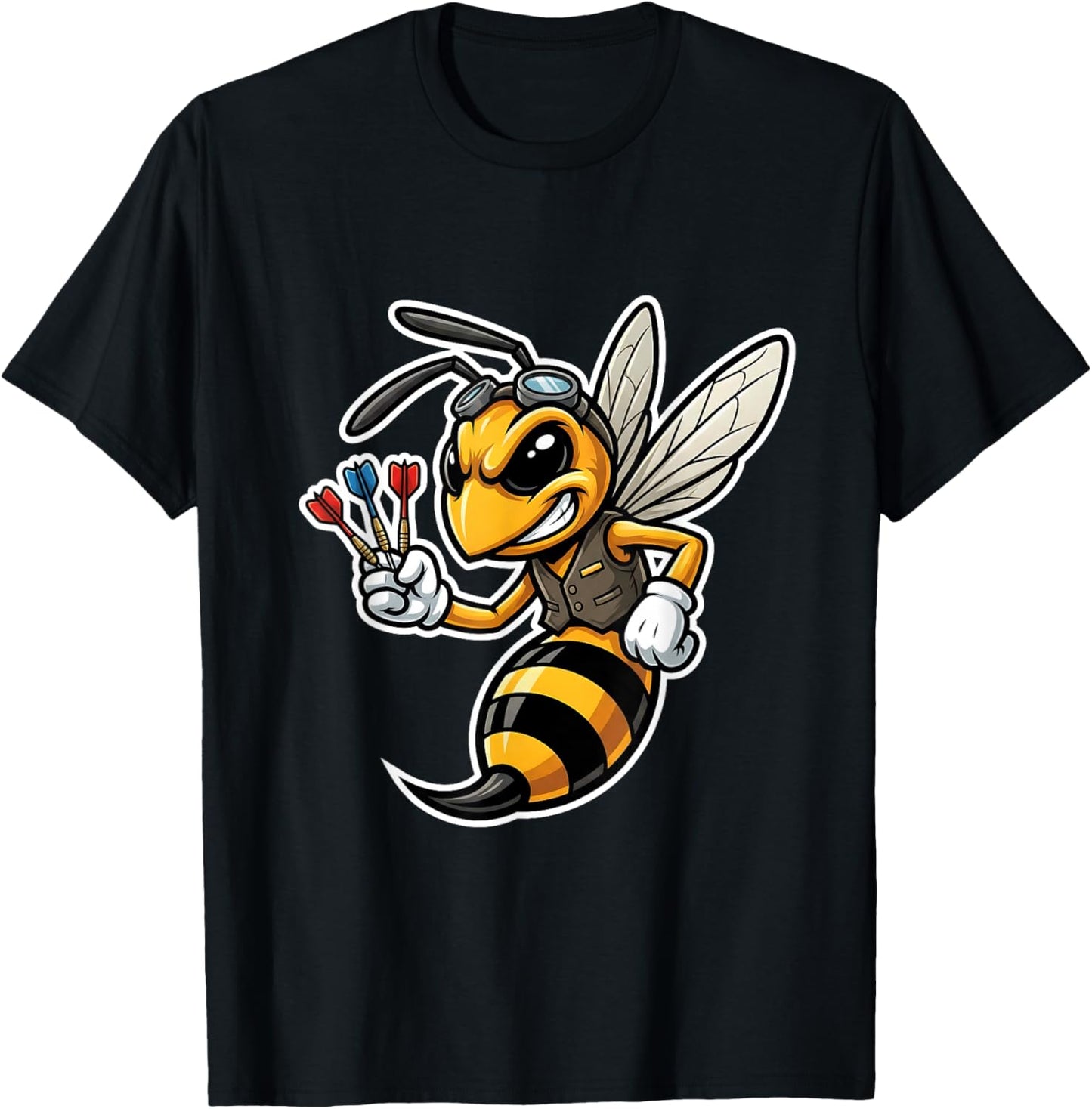 Funny Dart Wasp for Darts Player on Dartboard Men Women T-Shirt - T-Shirt | Black