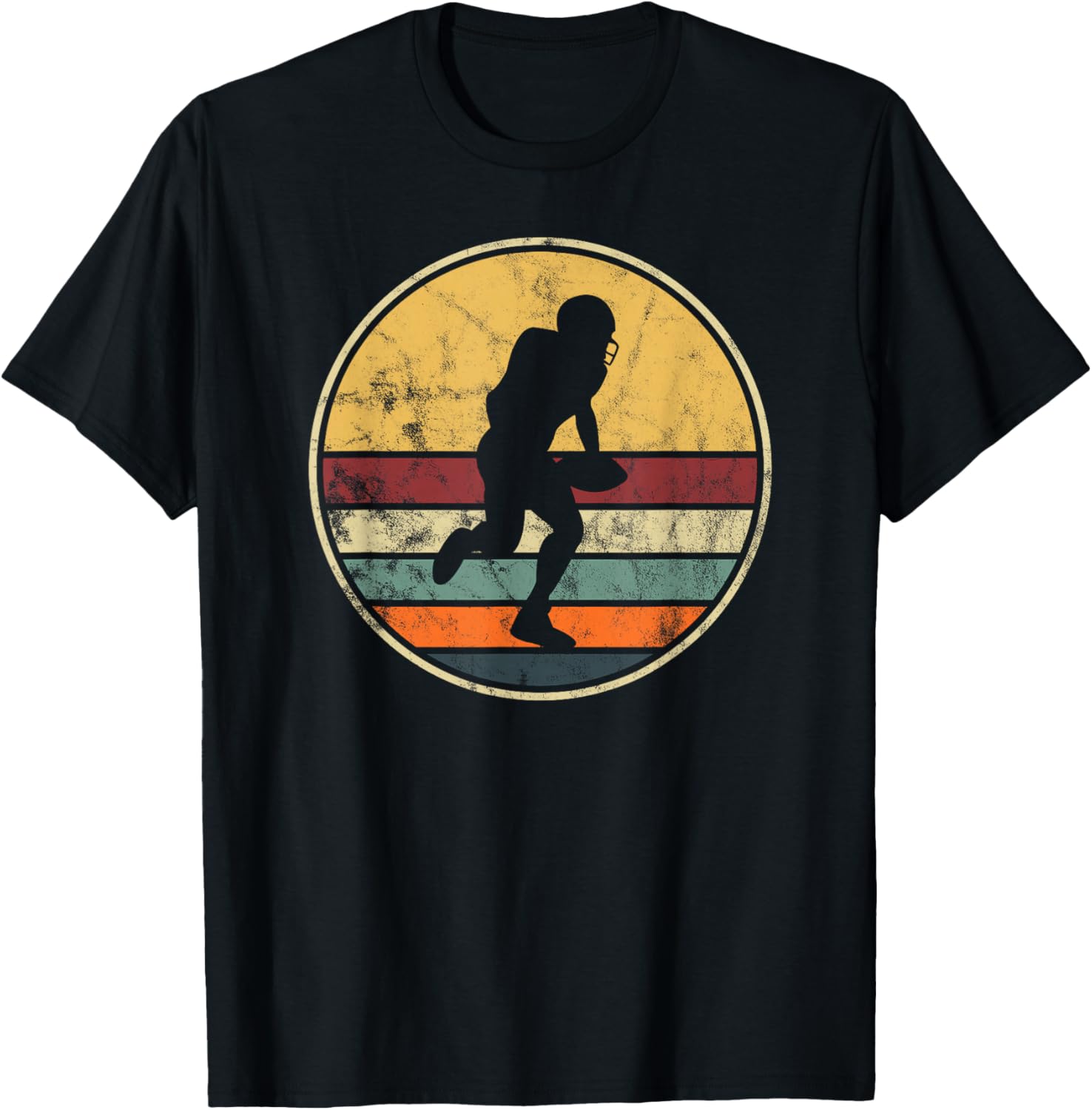 American Football Vintage for Football Retro Design T-Shirt - T-Shirt | Black