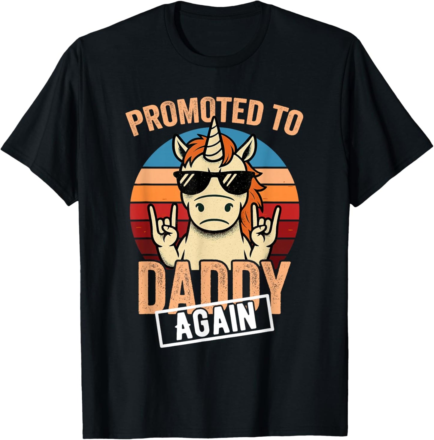 Promoted to Daddy Again 2026 2027 T-Shirt - T-Shirt | Black