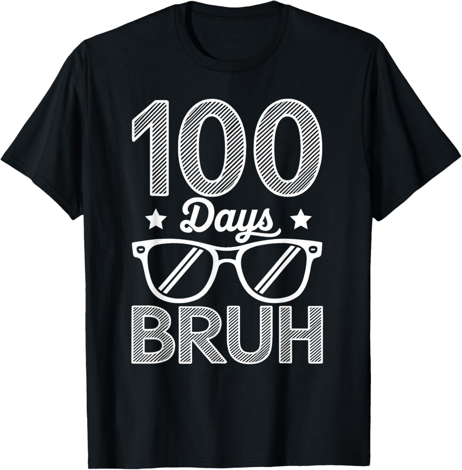 Bruh 100 Days of School Boys 100th Day of School Kids T-Shirt - T-Shirt | Black