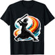 Statue of Liberty Swinging Baseball Bat American Softball T-Shirt - T-Shirt | Black
