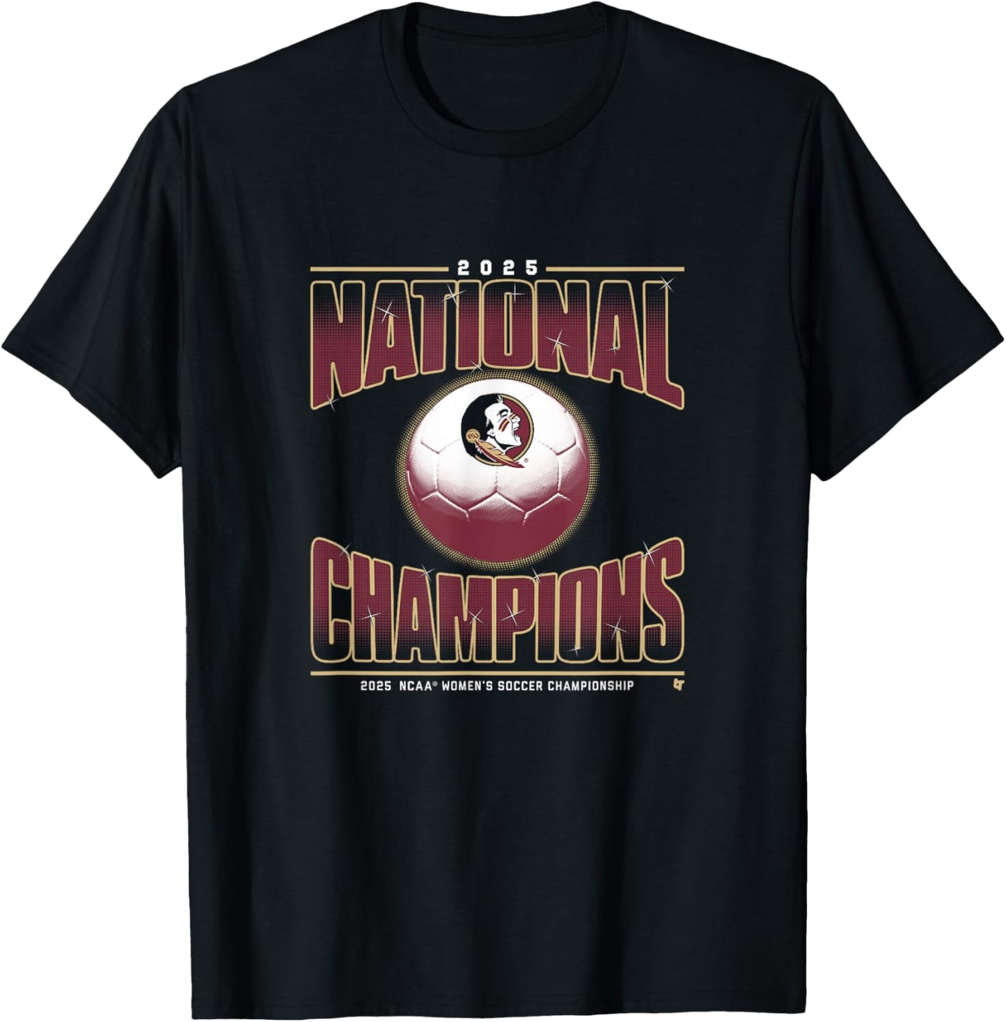 FSU Women's Soccer - 2025 National Champions - Florida State T-Shirt - T-Shirt | Black