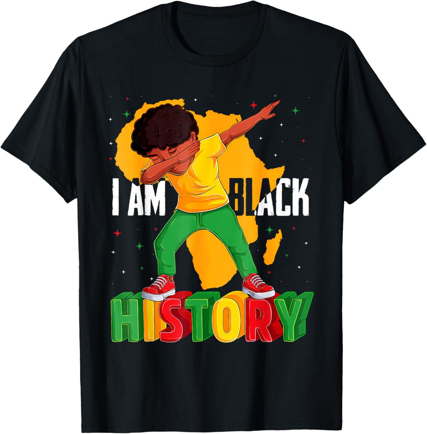 I Am Black History Kids Boys Men Black History Month T-Shirt - T-Shirt | Black
