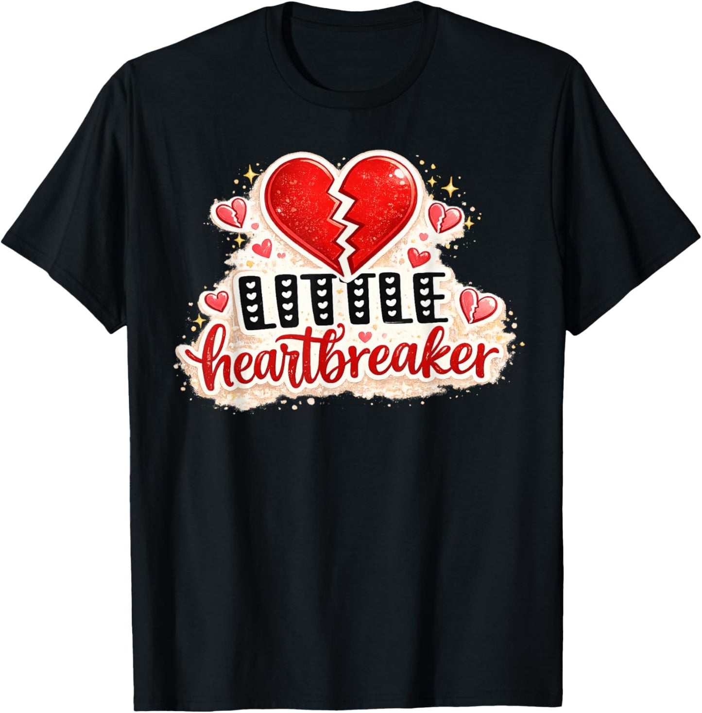 Funny Little Heartbreaker Valentines Day Boys Girls Kids T-Shirt - T-Shirt | Black