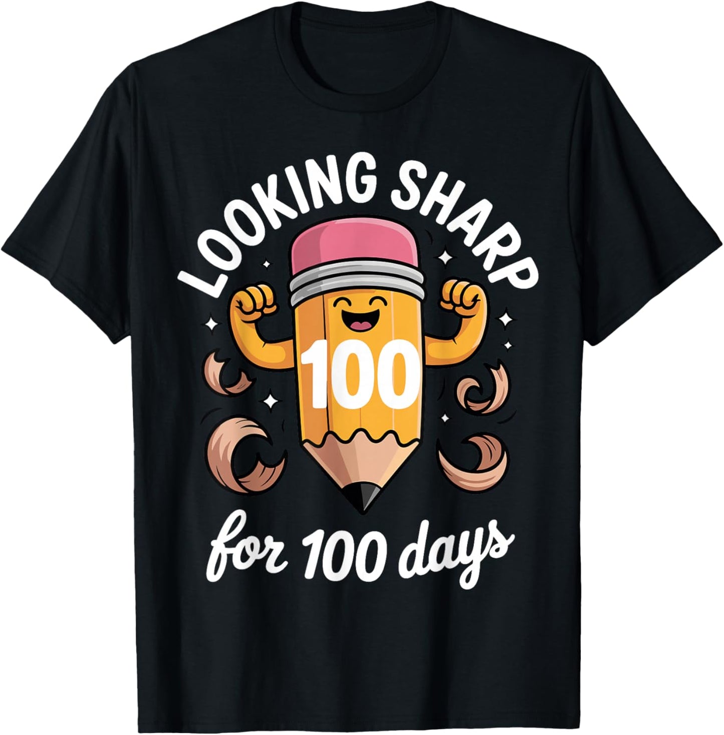Looking Sharp for 100 Days of School T-Shirt - T-Shirt | Black