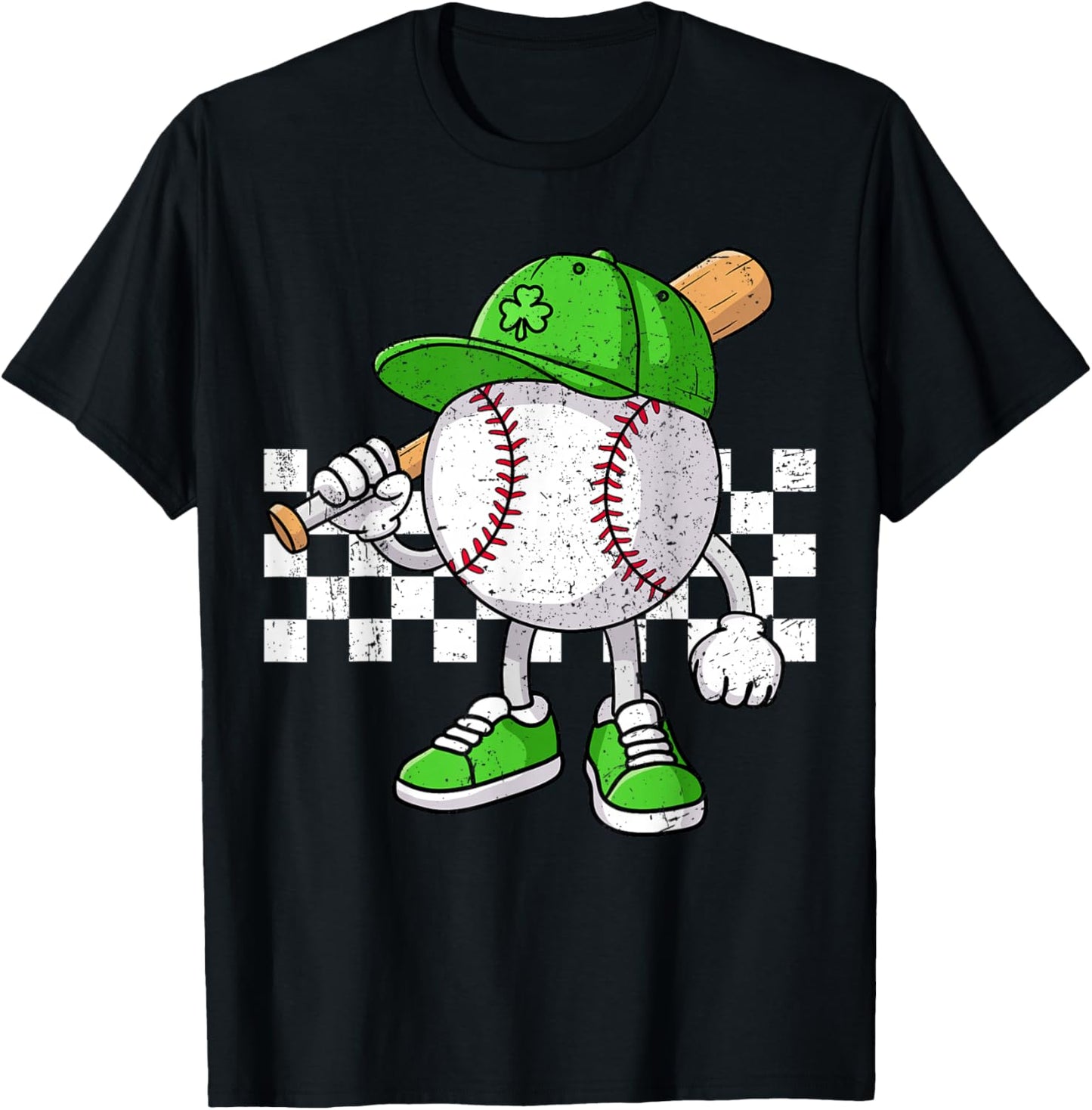 Boys St Patricks Day Baseball Player Pitcher Coach Kids T-Shirt - T-Shirt | Black