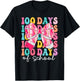 100 Days of School 100th Day Coquette Bow Girls Teacher T-Shirt - T-Shirt | Black