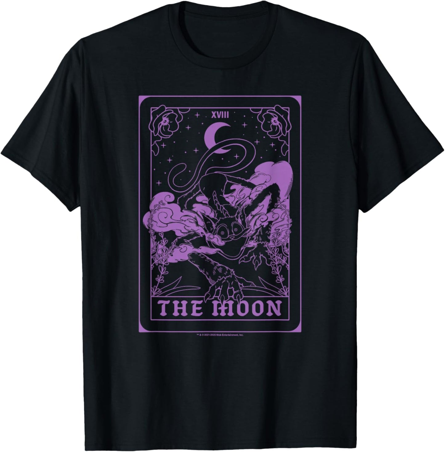 Poppy Playtime Experiment 1188 CatNap The Moon Tarot Card T-Shirt - T-Shirt | Black
